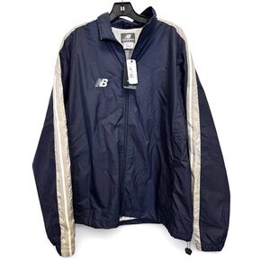 New Balance Men's Navy and White Windbreaker Large NWT